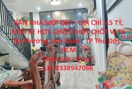 BÁN NHÀ MỚI ĐẸP - GIÁ CHỈ 3.5 TỶ, HẺM XE HƠI. CHỐT CHỐT CHỐT Vị Trí Tại TP Thủ Đức